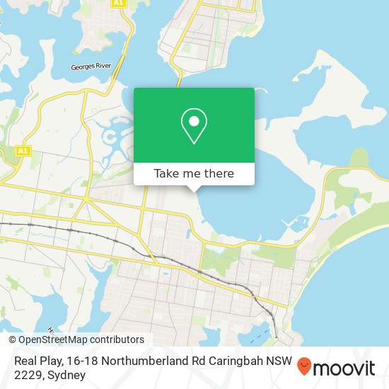Mapa Real Play, 16-18 Northumberland Rd Caringbah NSW 2229