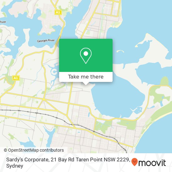 Sardy's Corporate, 21 Bay Rd Taren Point NSW 2229 map