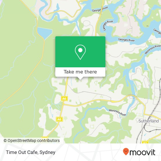 Mapa Time Out Cafe, Allison Cres Menai NSW 2234