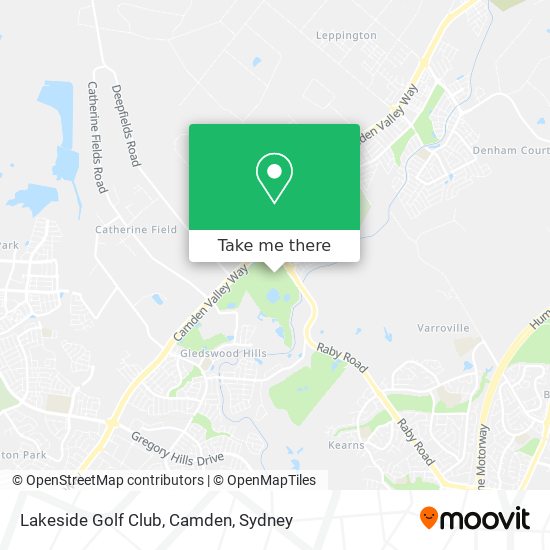 Lakeside Golf Club, Camden map