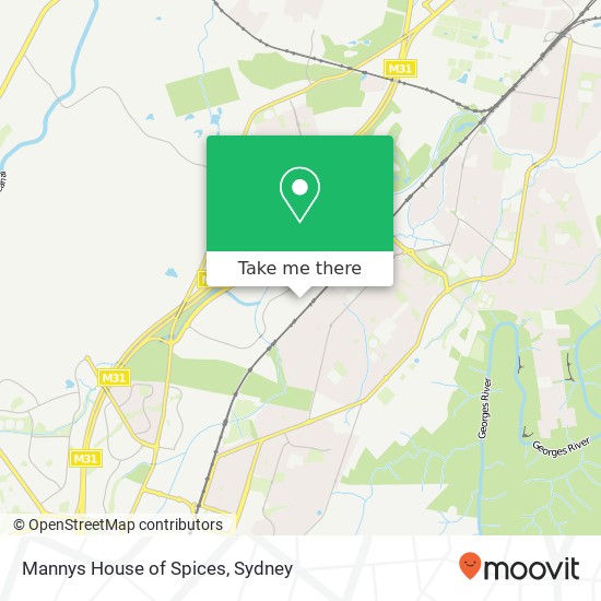 Mapa Mannys House of Spices, 7 Devon Rd Ingleburn NSW 2565