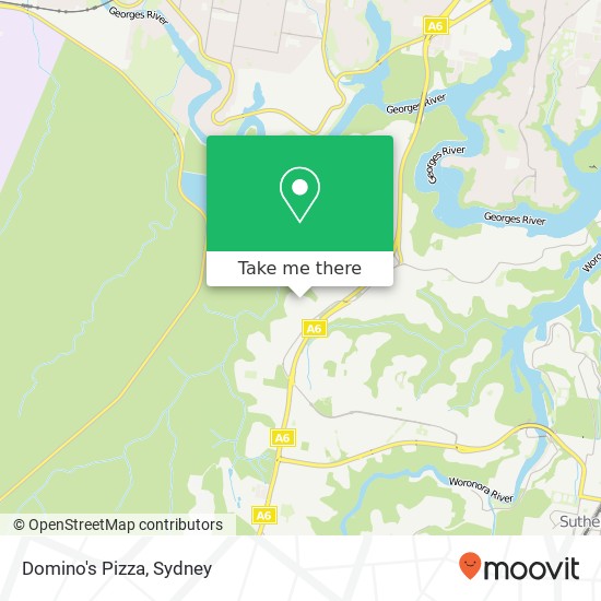 Domino's Pizza, Court Pl Menai NSW 2234 map