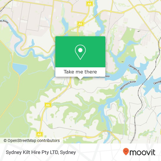 Mapa Sydney Kilt Hire Pty LTD, 10 Palmer Clos Illawong NSW 2234