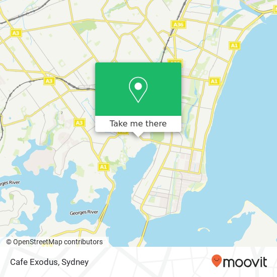 Mapa Cafe Exodus, 4A Wyee St Kogarah Bay NSW 2217