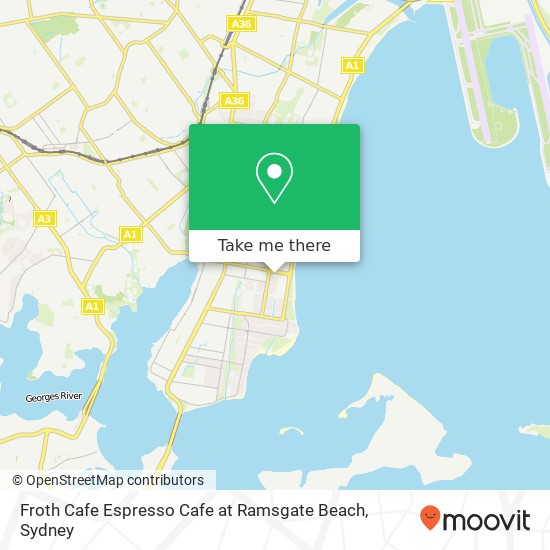 Froth Cafe Espresso Cafe at Ramsgate Beach, 191-201 Ramsgate Rd Ramsgate Beach NSW 2217 map