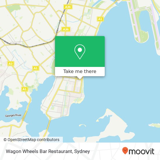 Wagon Wheels Bar Restaurant, Ramsgate Rd Ramsgate Beach NSW 2217 map