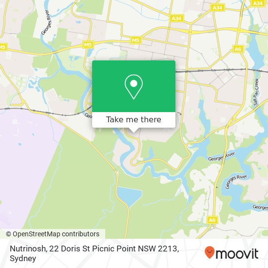 Nutrinosh, 22 Doris St Picnic Point NSW 2213 map