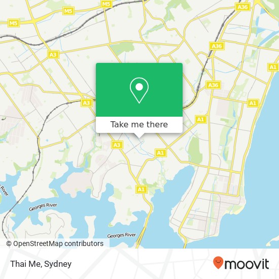 Thai Me, St Georges Pde Allawah NSW 2218 map