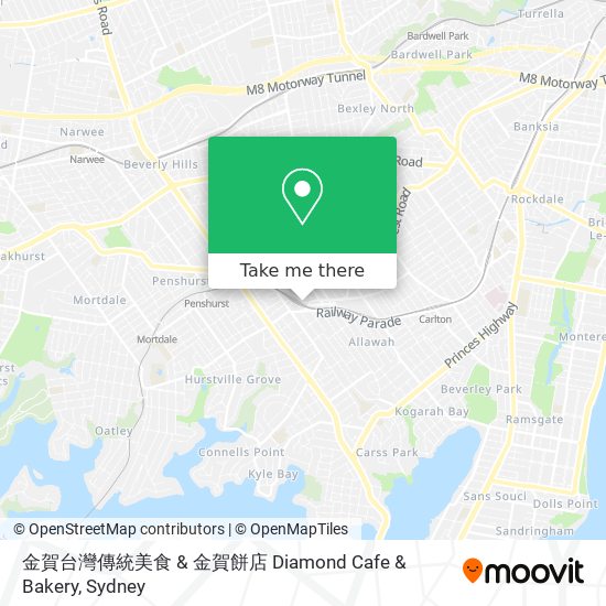 金賀台灣傳統美食 & 金賀餅店 Diamond Cafe & Bakery map