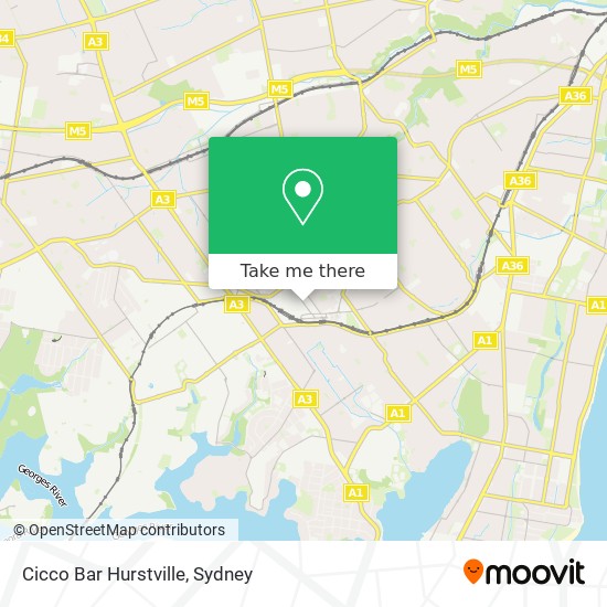 Mapa Cicco Bar Hurstville