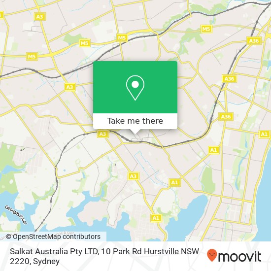 Salkat Australia Pty LTD, 10 Park Rd Hurstville NSW 2220 map