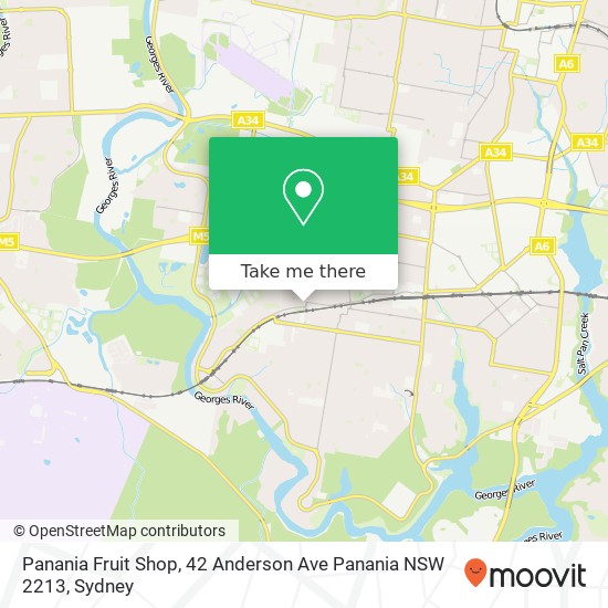 Panania Fruit Shop, 42 Anderson Ave Panania NSW 2213 map