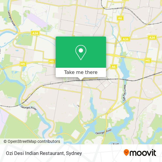 Mapa Ozi Desi Indian Restaurant