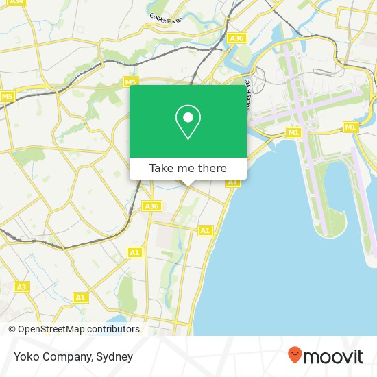 Mapa Yoko Company, West Botany St Rockdale NSW 2216