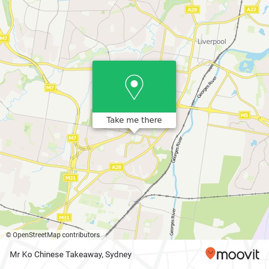 Mr Ko Chinese Takeaway, Kurrajong Rd Casula NSW 2170 map