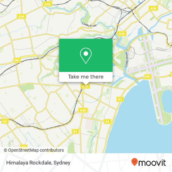 Mapa Himalaya Rockdale, 434 Princes Hwy Rockdale NSW 2216