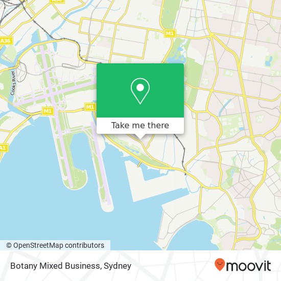 Mapa Botany Mixed Business, 1637 Botany Rd Botany NSW 2019