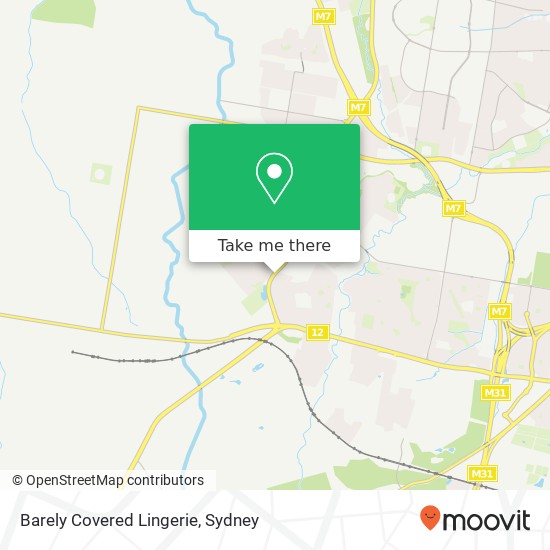 Mapa Barely Covered Lingerie, 100 Cowpasture Rd Horningsea Park NSW 2171