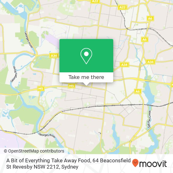 A Bit of Everything Take Away Food, 64 Beaconsfield St Revesby NSW 2212 map