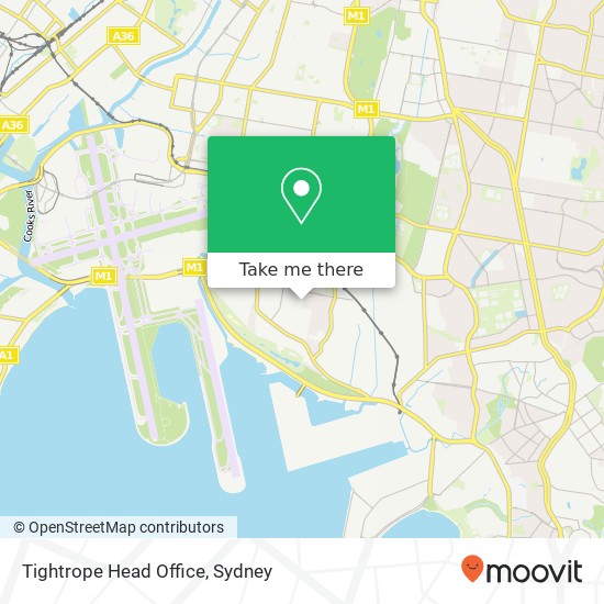 Mapa Tightrope Head Office, 64 Pemberton St Botany NSW 2019