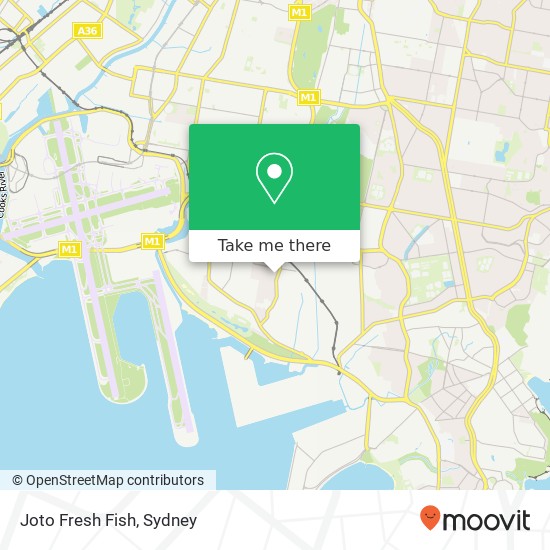 Mapa Joto Fresh Fish, Stephen Rd Botany NSW 2019