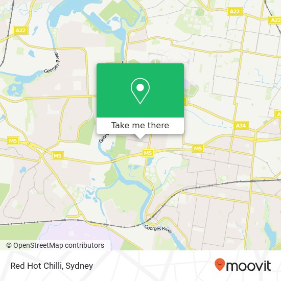 Red Hot Chilli, Amiens Ave Milperra NSW 2214 map