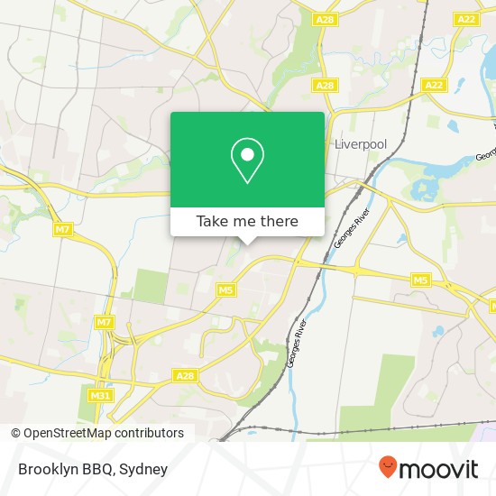 Mapa Brooklyn BBQ, 97 Liverpool St Lurnea NSW 2170