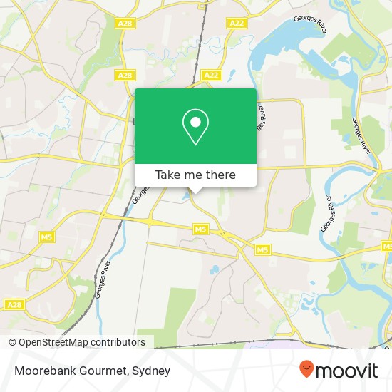 Mapa Moorebank Gourmet, Cunningham St Moorebank NSW 2170