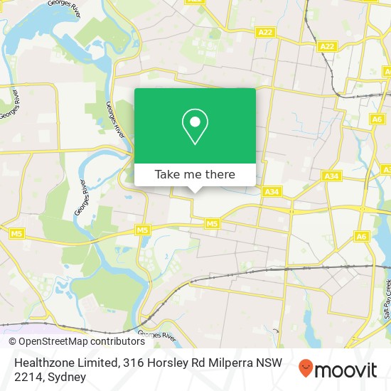 Mapa Healthzone Limited, 316 Horsley Rd Milperra NSW 2214