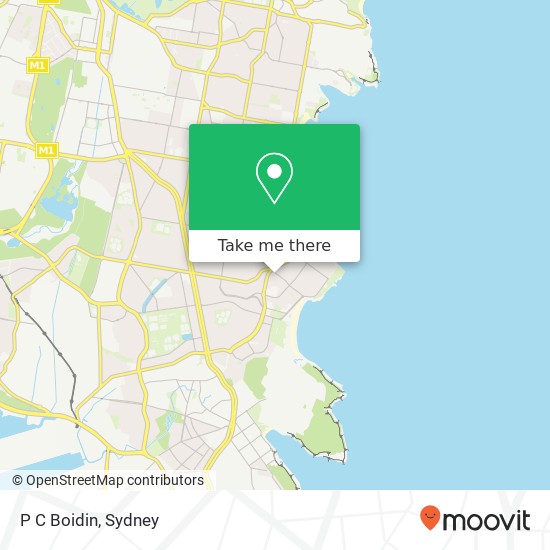 Mapa P C Boidin, 389 Maroubra Rd Maroubra NSW 2035