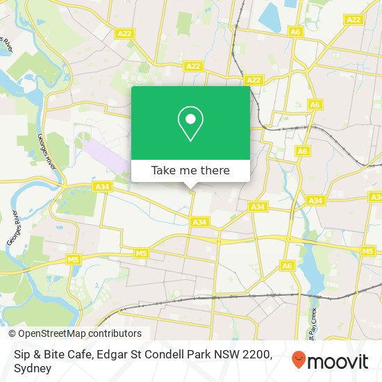 Sip & Bite Cafe, Edgar St Condell Park NSW 2200 map