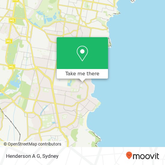 Mapa Henderson A G, 156 Moverly Rd South Coogee NSW 2034