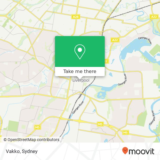 Vakko, George St Liverpool NSW 2170 map