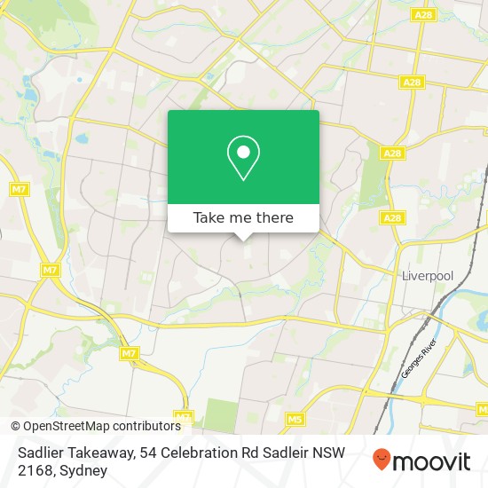 Sadlier Takeaway, 54 Celebration Rd Sadleir NSW 2168 map