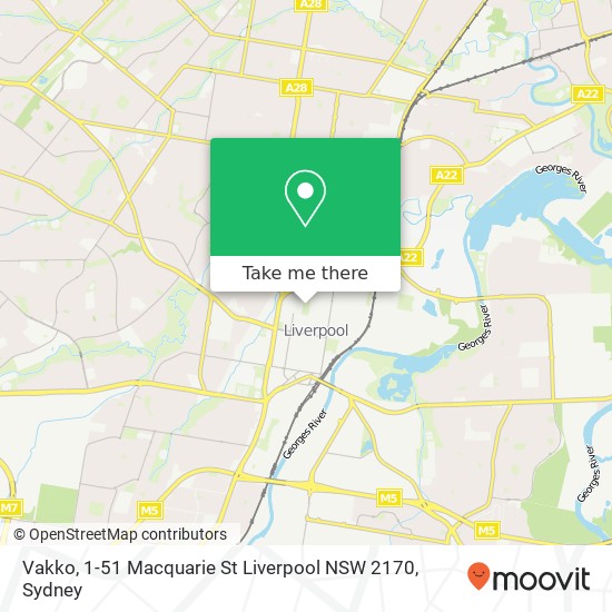 Vakko, 1-51 Macquarie St Liverpool NSW 2170 map