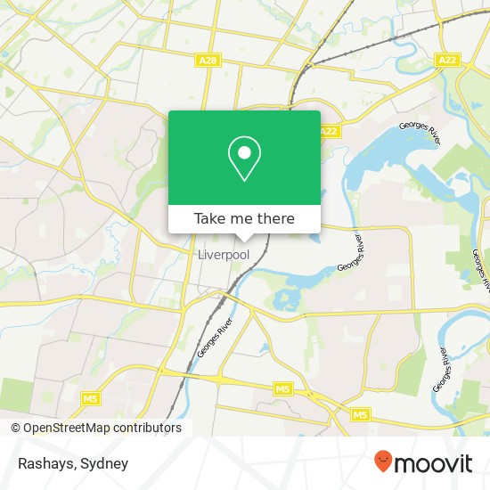 Rashays, Campbell St Liverpool NSW 2170 map