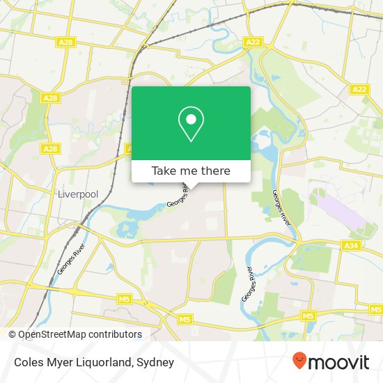 Mapa Coles Myer Liquorland