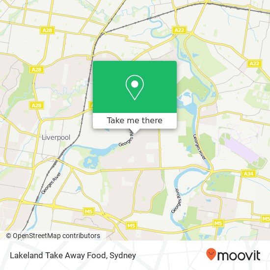 Mapa Lakeland Take Away Food, 42 Epsom Rd Chipping Norton NSW 2170