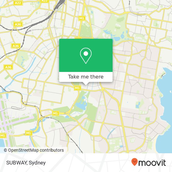 SUBWAY, 141 Eastern Ave Kingsford NSW 2032 map