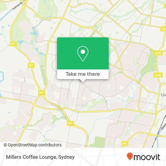 Millers Coffee Lounge, 14 Cartwright Ave Miller NSW 2168 map