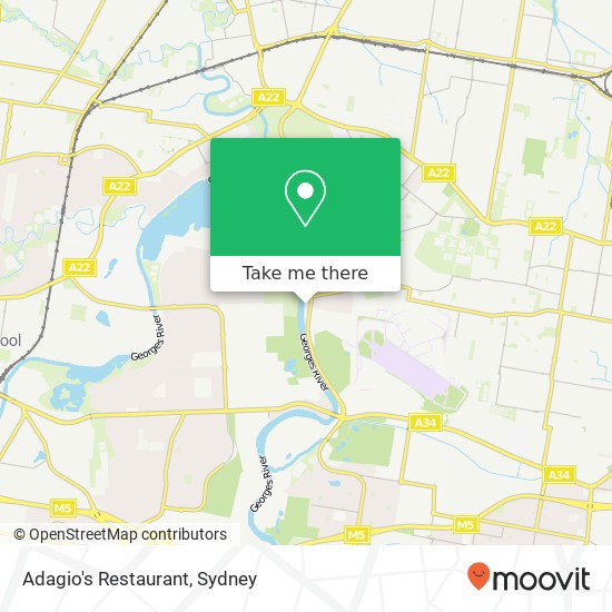 Adagio's Restaurant, 56 Rabaul Rd Georges Hall NSW 2198 map