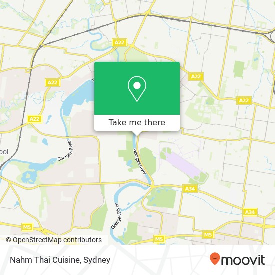 Mapa Nahm Thai Cuisine, 56 Rabaul Rd Georges Hall NSW 2198