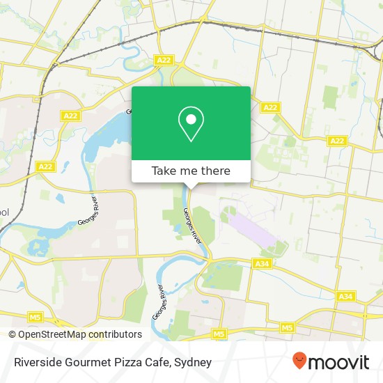 Riverside Gourmet Pizza Cafe, 253 Henry Lawson Dr Georges Hall NSW 2198 map