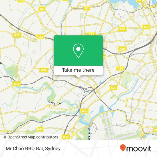 Mapa Mr Chao BBQ Bar, 289 Marrickville Rd Marrickville NSW 2204