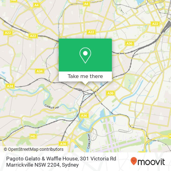 Pagoto Gelato & Waffle House, 301 Victoria Rd Marrickville NSW 2204 map