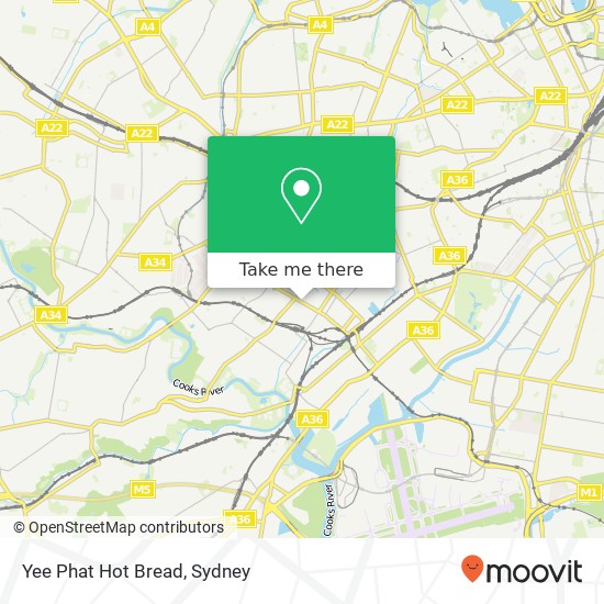 Mapa Yee Phat Hot Bread, 211 Marrickville Rd Marrickville NSW 2204