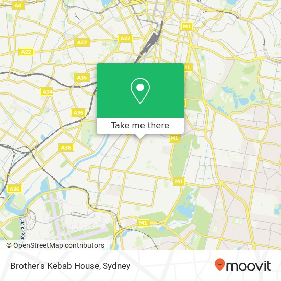 Brother's Kebab House, Botany Rd Rosebery NSW 2018 map