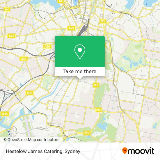 Mapa Hestelow James Catering