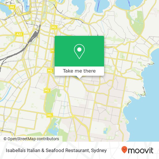 Isabella's Italian & Seafood Restaurant, 2 Alison Rd Randwick NSW 2031 map