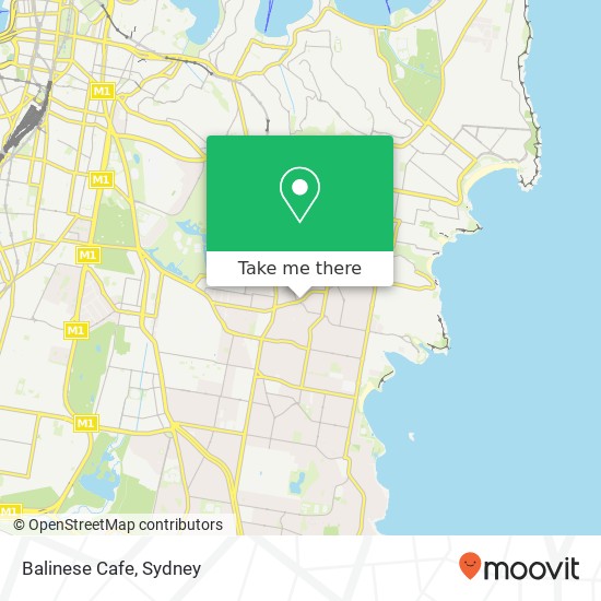 Balinese Cafe, Frenchmans Rd Randwick NSW 2031 map